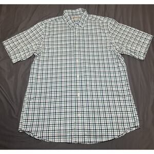 Duluth Trading Multicolor Gingham Check Button Down Short Sleeve Shirt Men’s M